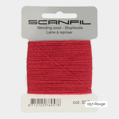 Bobinette de laine à repriser Scanfil coloris 057 Rouge