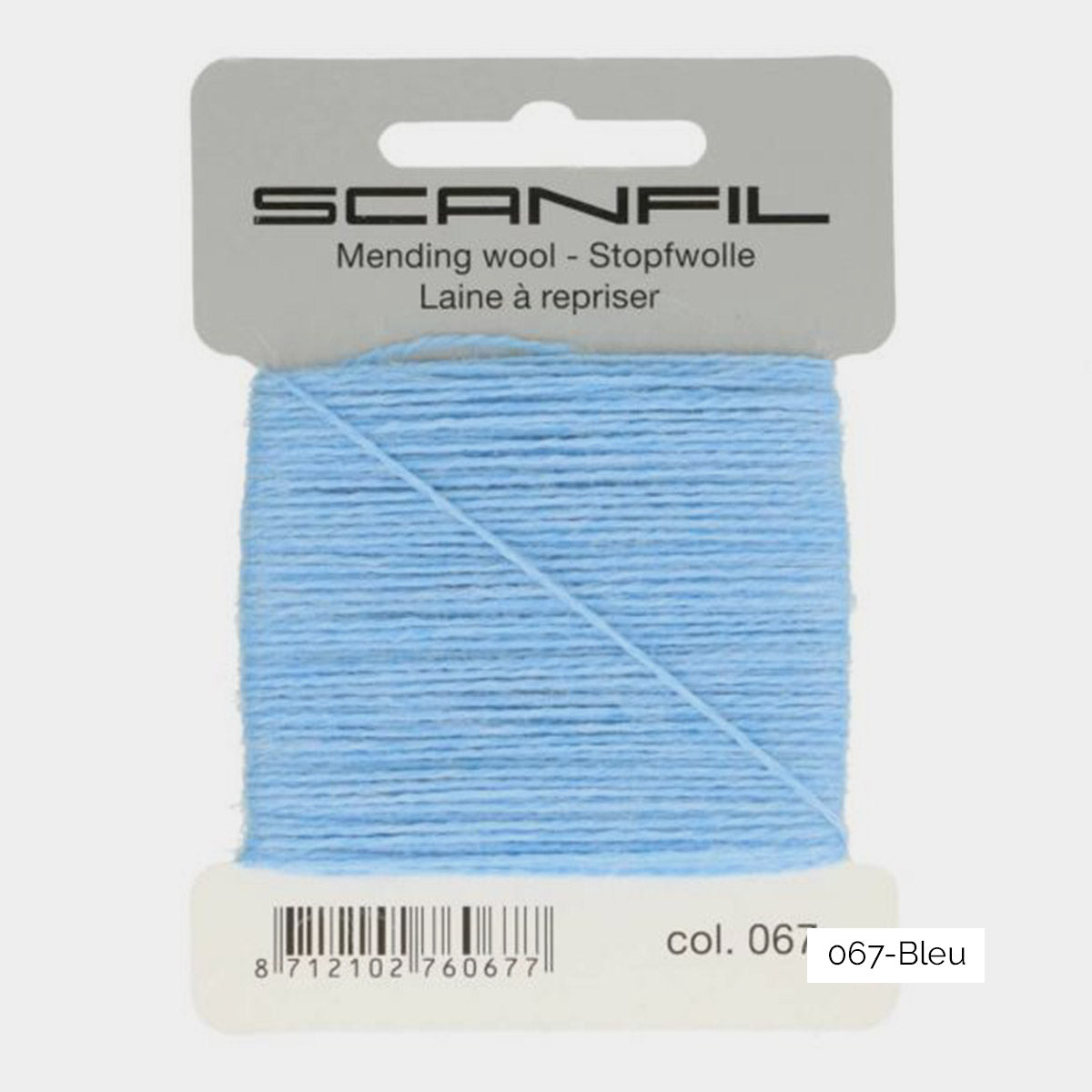 Bobinette de laine à repriser Scanfil coloris 067 Bleu