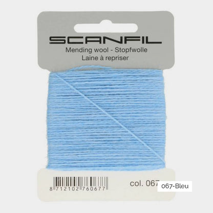 Bobinette de laine à repriser Scanfil coloris 067 Bleu