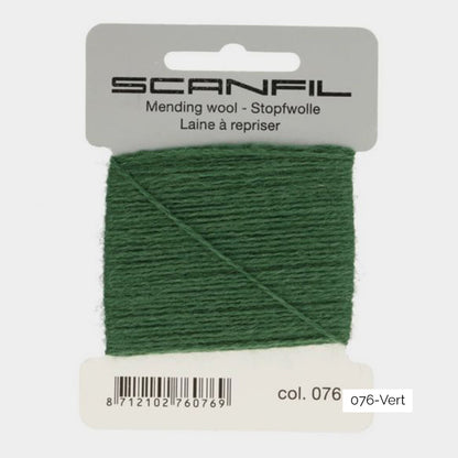 Bobinette de laine à repriser Scanfil coloris 076 Vert