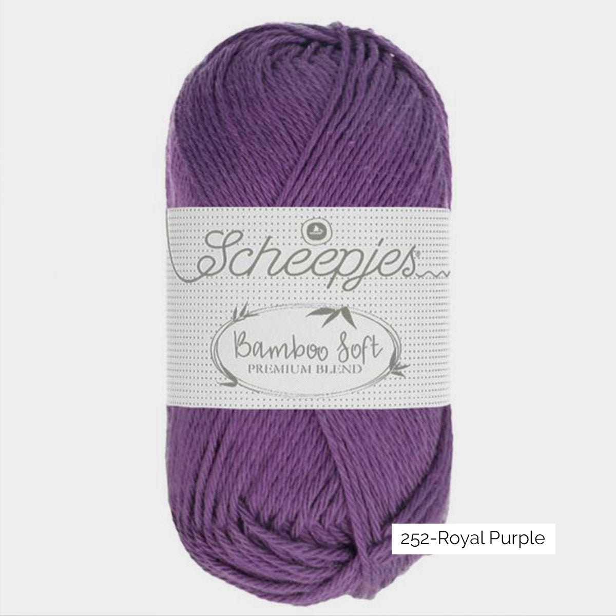 Pelote de viscose de bambou et coton Bamboo Soft de Scheepjes, coloris 252 Royal Purple