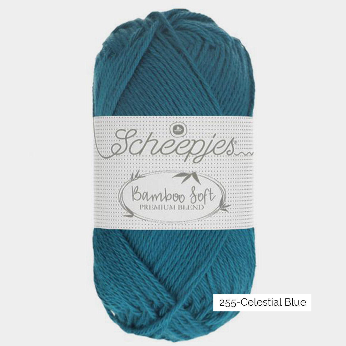 Pelote de viscose de bambou et coton Bamboo Soft de Scheepjes, coloris 255 Celestial Blue