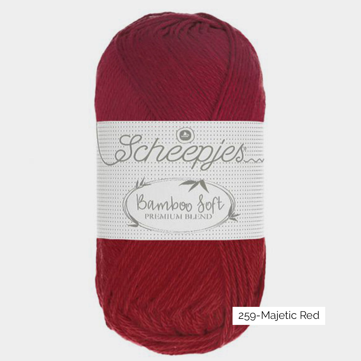 Pelote de viscose de bambou et coton Bamboo Soft de Scheepjes, coloris 259 Majestic Red