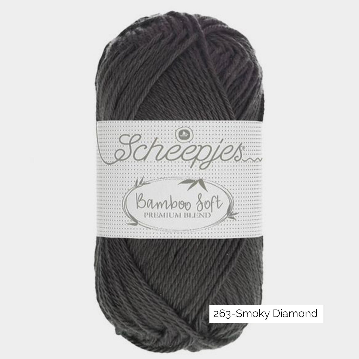 Pelote de viscose de bambou et coton Bamboo Soft de Scheepjes, coloris 263 Smoky Diamond