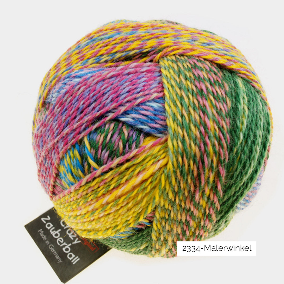 Pelote de laine à chaussettes autorayantes Crazy Zauberball de Schoppel Wolle coloris 2334 Marlerwinkel (dégradé arc en ciel)