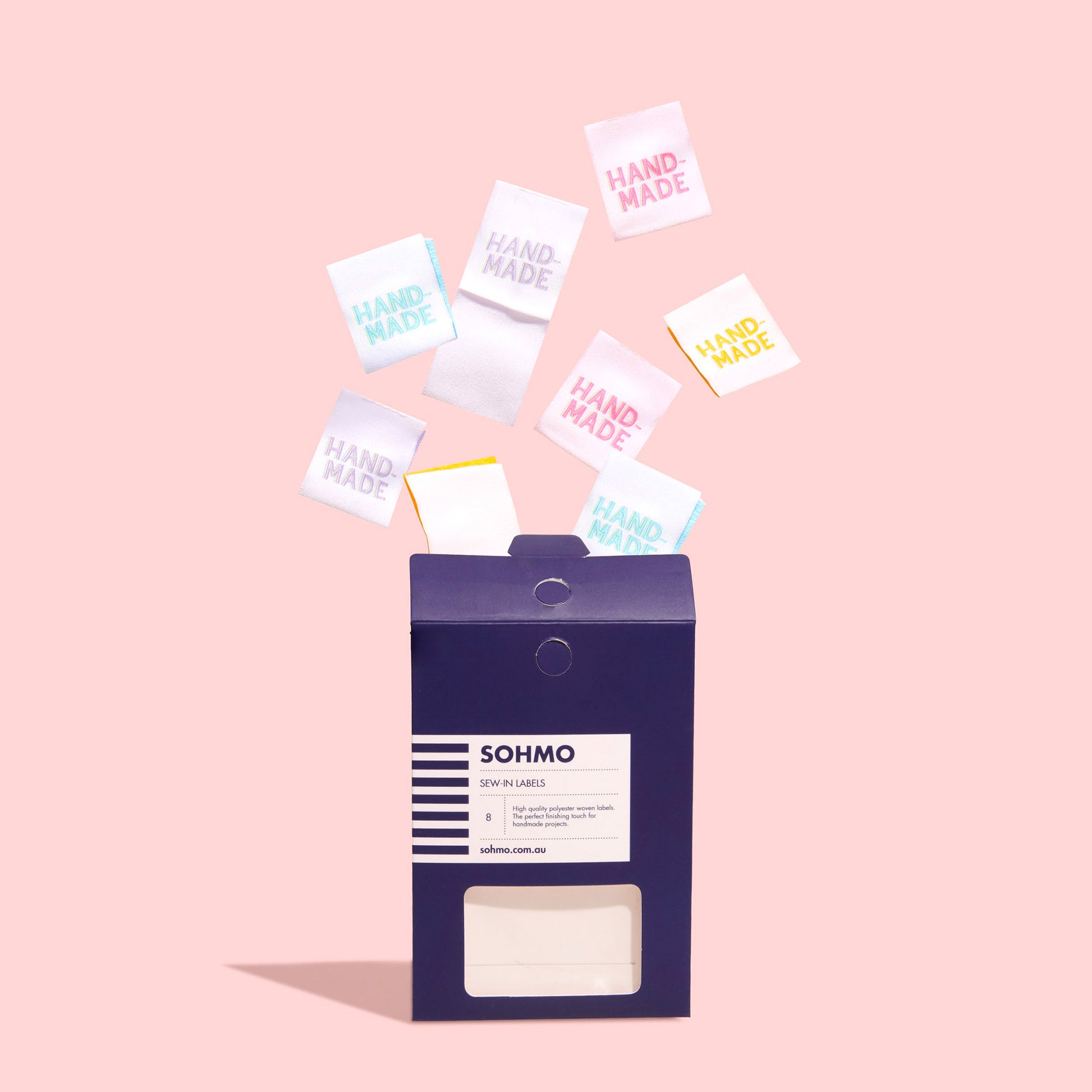 Etiquettes à coudre de SOHMO modèle Handmade (carrée)