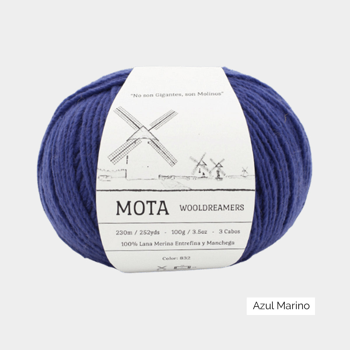 Pelote de laine de pays espagnole Mota de Wooldreamers, coloris Azul Marino (bleu marine)