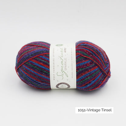 Pelote de Signature 4-ply de West Yorkshire Spinners (WYS), coloris 1051 Vintage Tinsel (Sparkle)