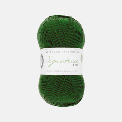 Pelote de Signature 4ply de West Yorkshire Spinners (WYS) coloris 1235 Evergreen