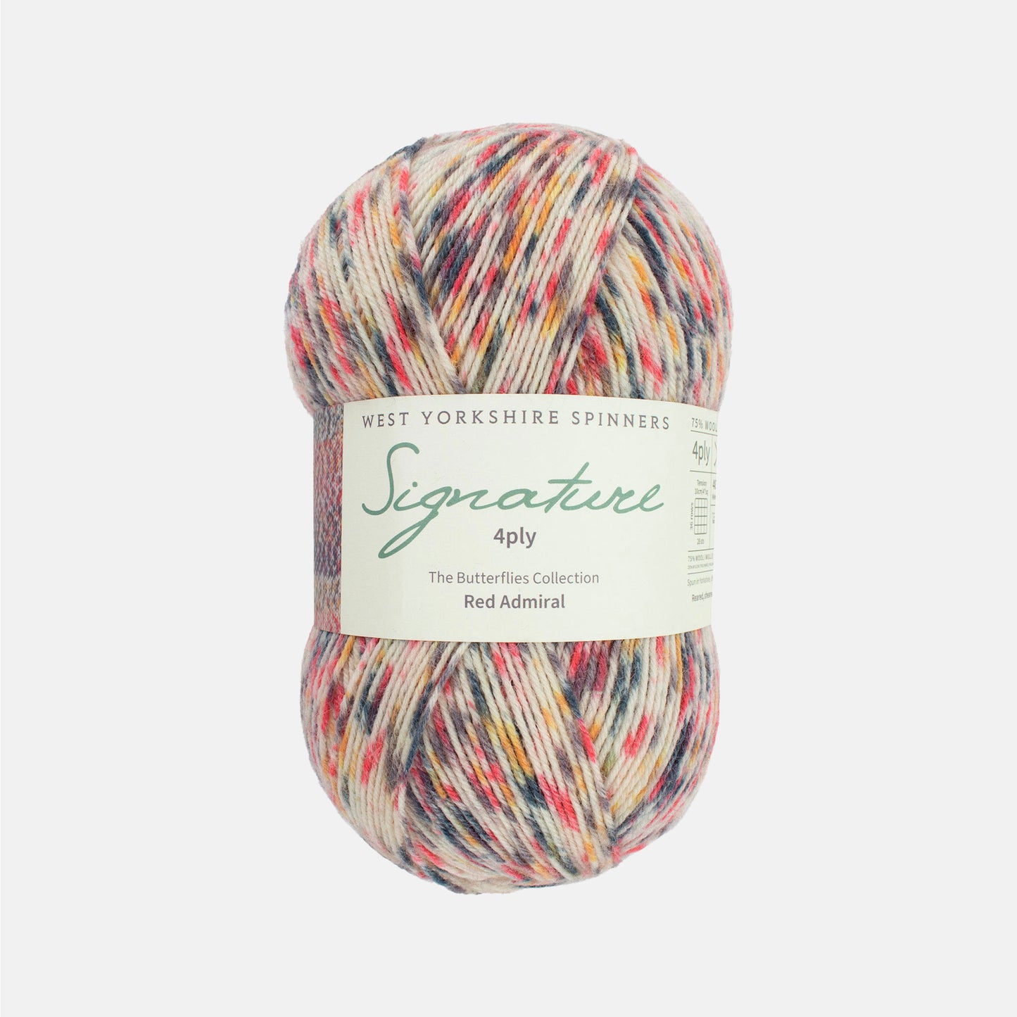 Pelote de Signature 4ply de West Yorkshire Spinners (WYS) coloris 1241 Red Admiral